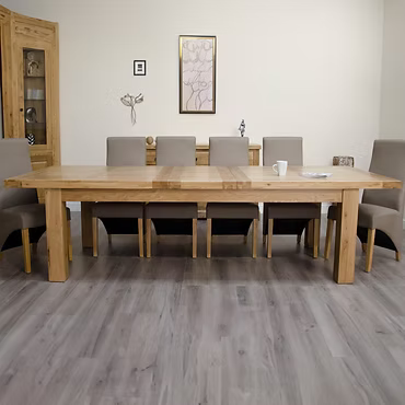 Deluxe Twin Leaf Extending Table 100% Solid Oak
