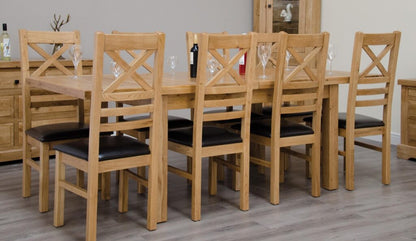 Deluxe Twin Leaf Extending Table 1500 100% Solid Oak