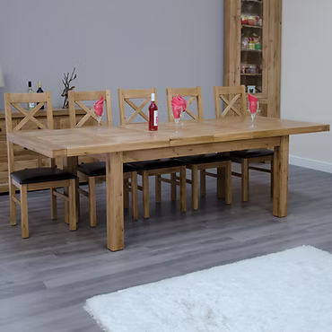 Deluxe Twin Leaf Extending Table 1800 100% Solid Oak