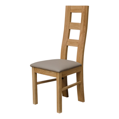 Deluxe Wave Chair – Mushroom Pad 100% Solid Oak