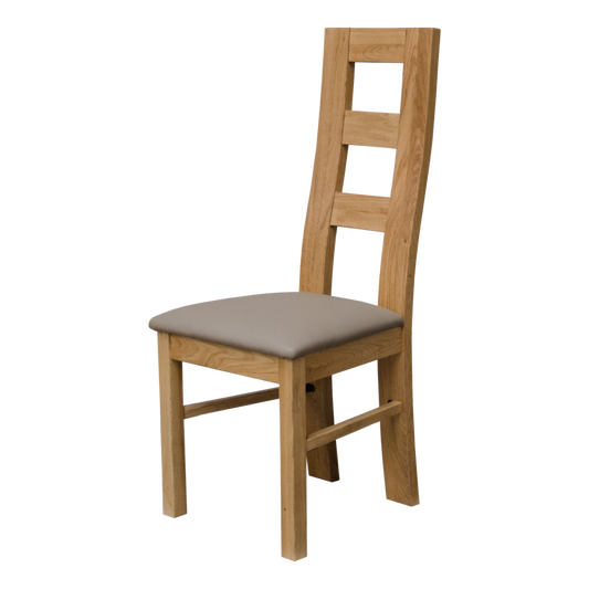 Deluxe Wave Chair – Mushroom Pad 100% Solid Oak