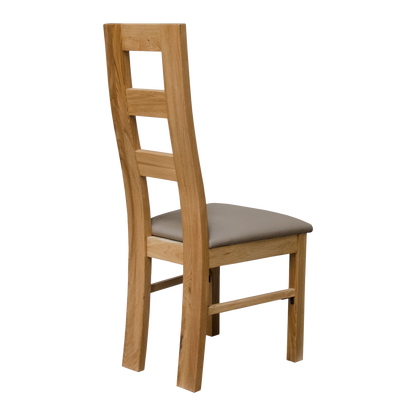 Deluxe Wave Chair – Mushroom Pad 100% Solid Oak1
