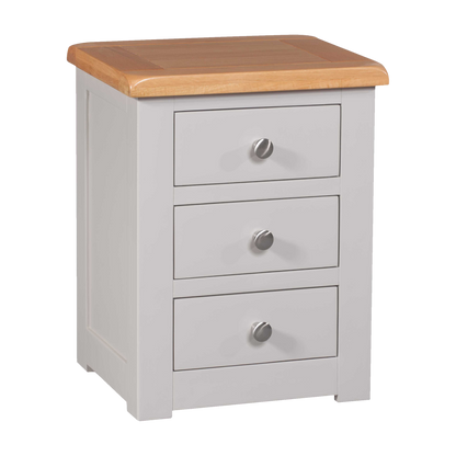 Diamond 3 Drawer Bedside painted pine