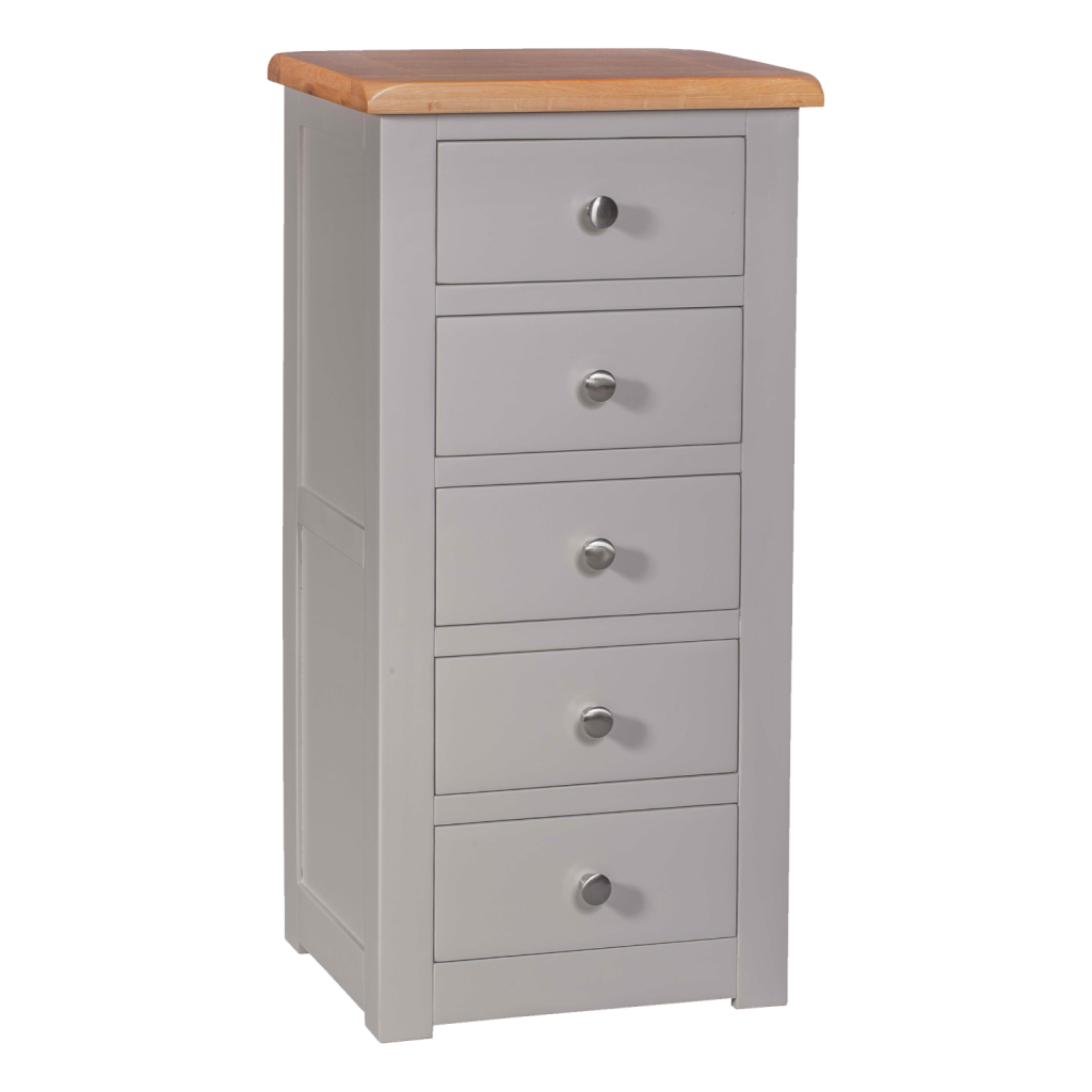 Diamond 5 Drawer Tallboy Painted pine