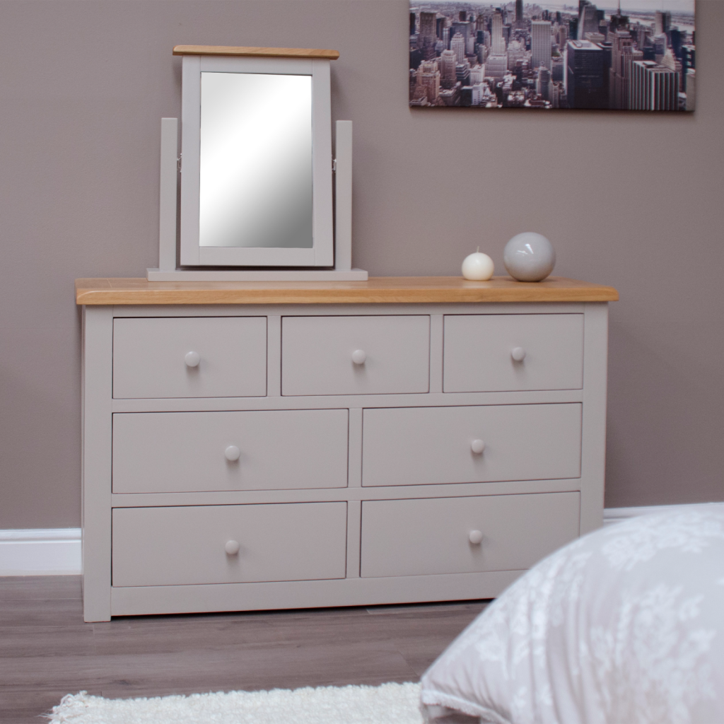 Diamond 7 Drawer Chest. Painted pine