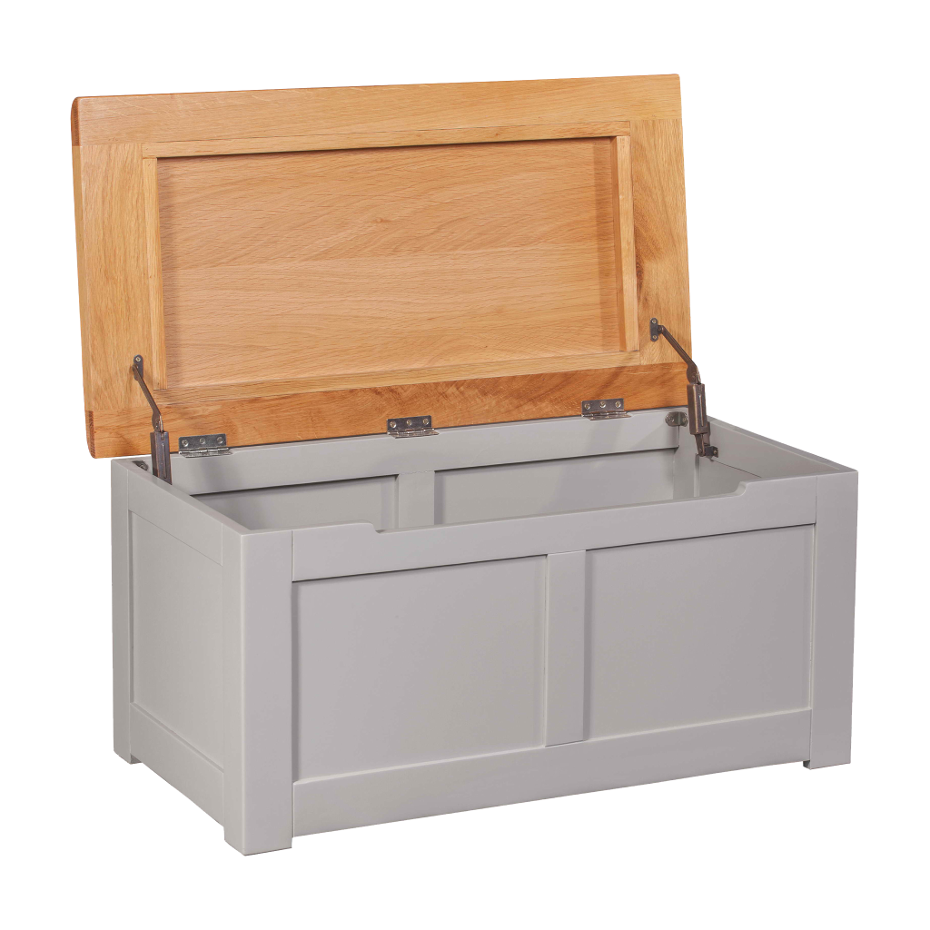 Diamond Blanket Box. Painted pine