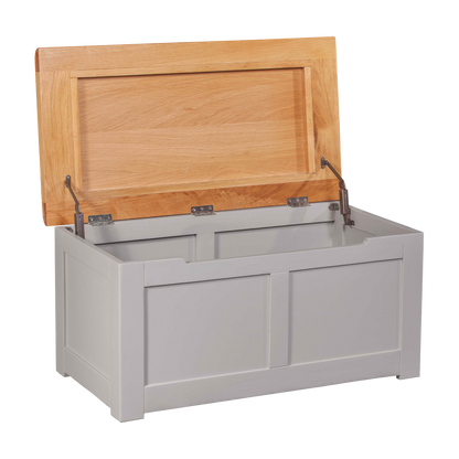 Diamond Blanket Box. Painted pine