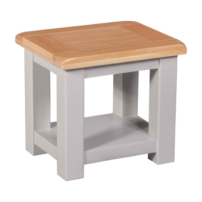 Diamond Lamp Table. Painted pine