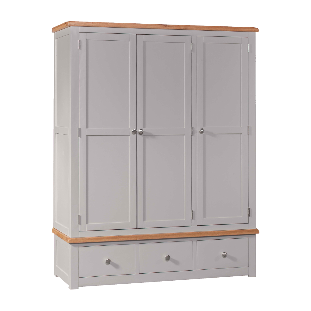 Diamond Triple Wardrobe. Painted pine