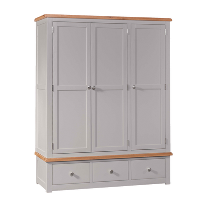 Diamond Triple Wardrobe. Painted pine