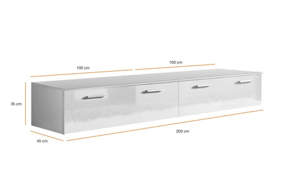 Duo TV Cabinet in Black and/or White Gloss