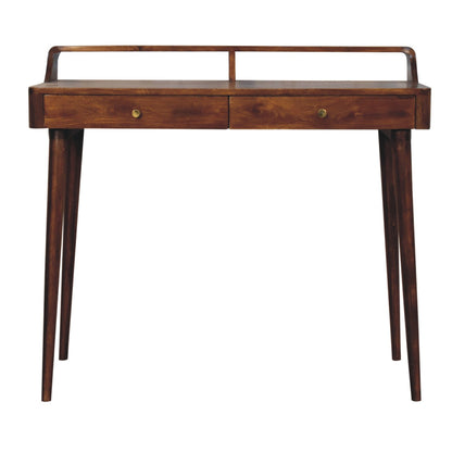 Elevated Chestnut Console Table. 100% Solid Mango Wood