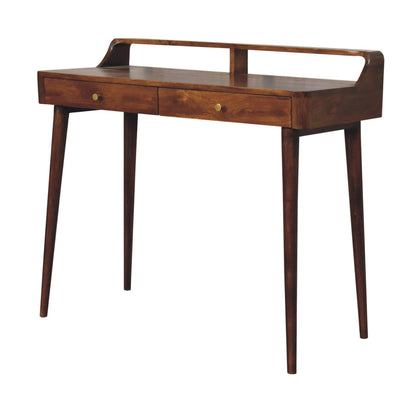 Elevated Chestnut Console Table. 100% Solid Mango Wood