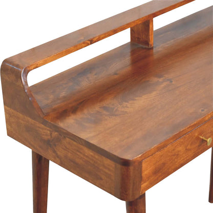 Elevated Chestnut Console Table. 100% Solid Mango Wood