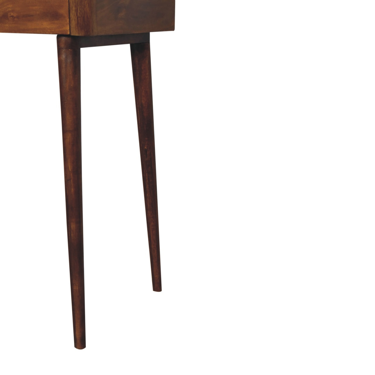 Elevated Chestnut Console Table. 100% Solid Mango Wood