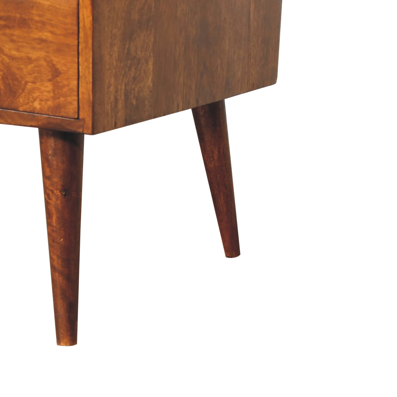 Elevated Chestnut Media Unit. 100% Solid Mango Wood