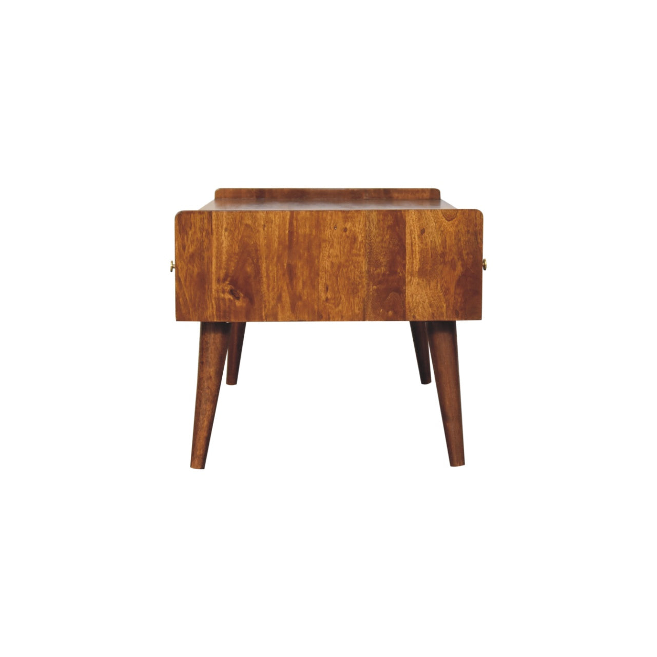 Elevated Chestnut Media Unit. 100% Solid Mango Wood