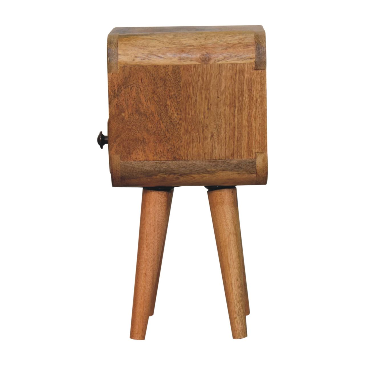 Extra Mini Oakish Curve Bedside. 100% Solid Mango Wood