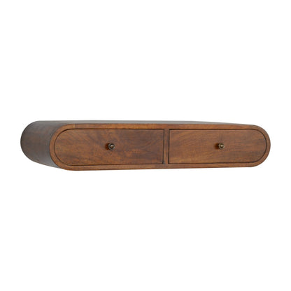 Floating Chestnut London Console. 100% Solid Mango Wood