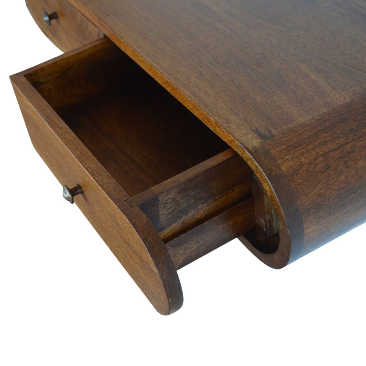 Floating Chestnut London Console. 100% Solid Mango Wood