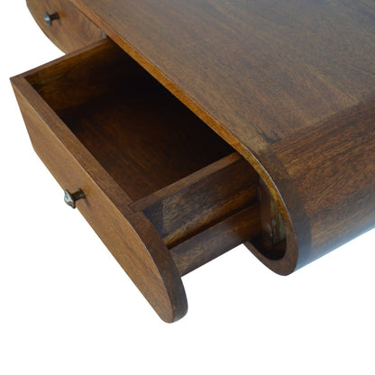 Floating Chestnut London Console. 100% Solid Mango Wood