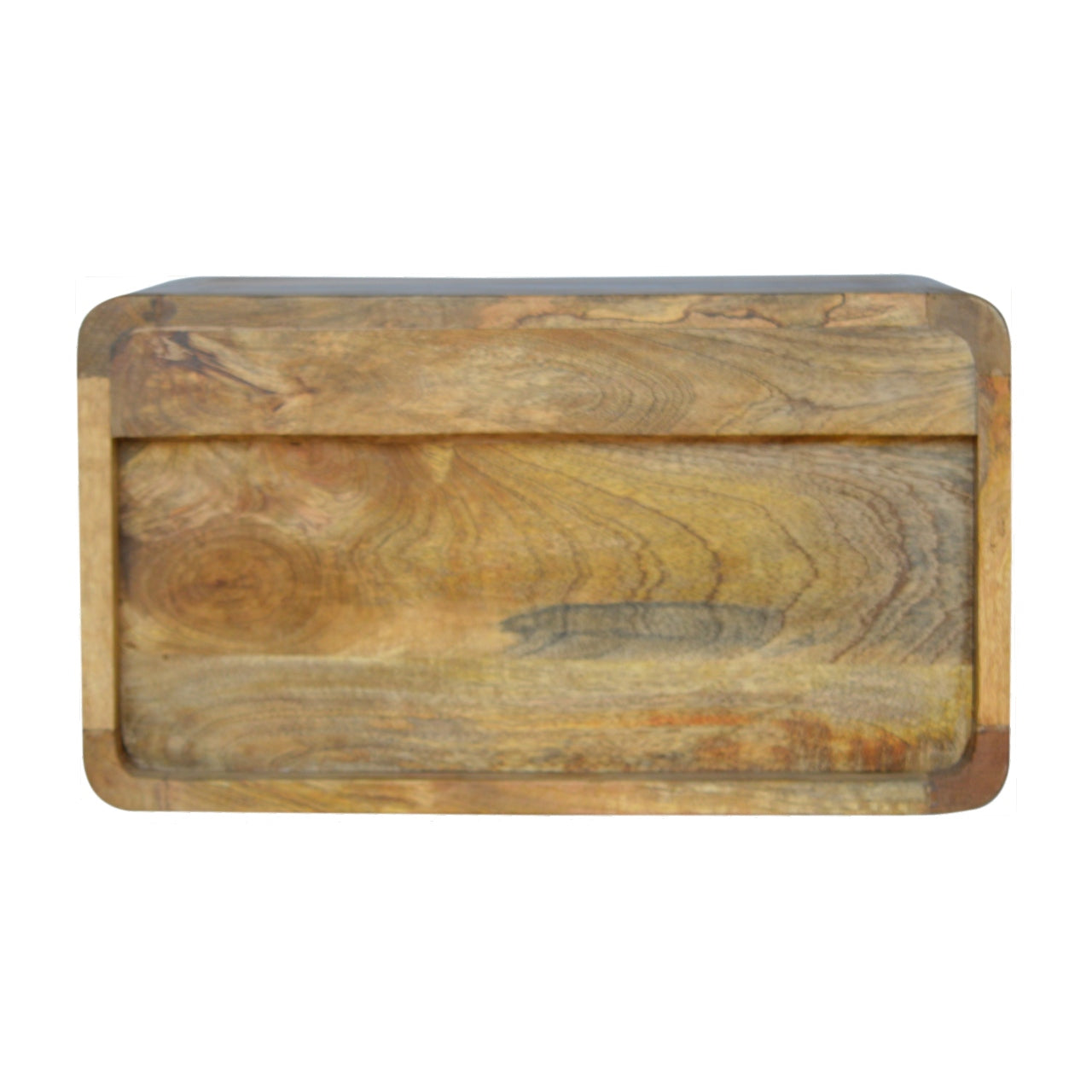 Floating Curve Open Slot Bedside. 100% Solid Mango Wood