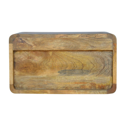 Floating Curve Open Slot Bedside. 100% Solid Mango Wood