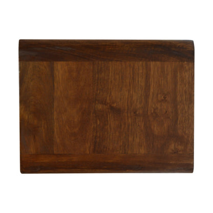 Floating Curved Chestnut Bedside Table 100% Solid Mango Wood
