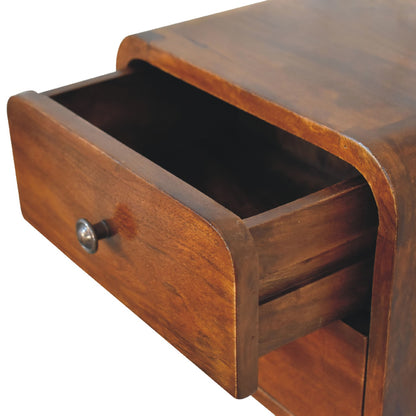 Floating Mini Chestnut Bedside. 100% solid mango wood