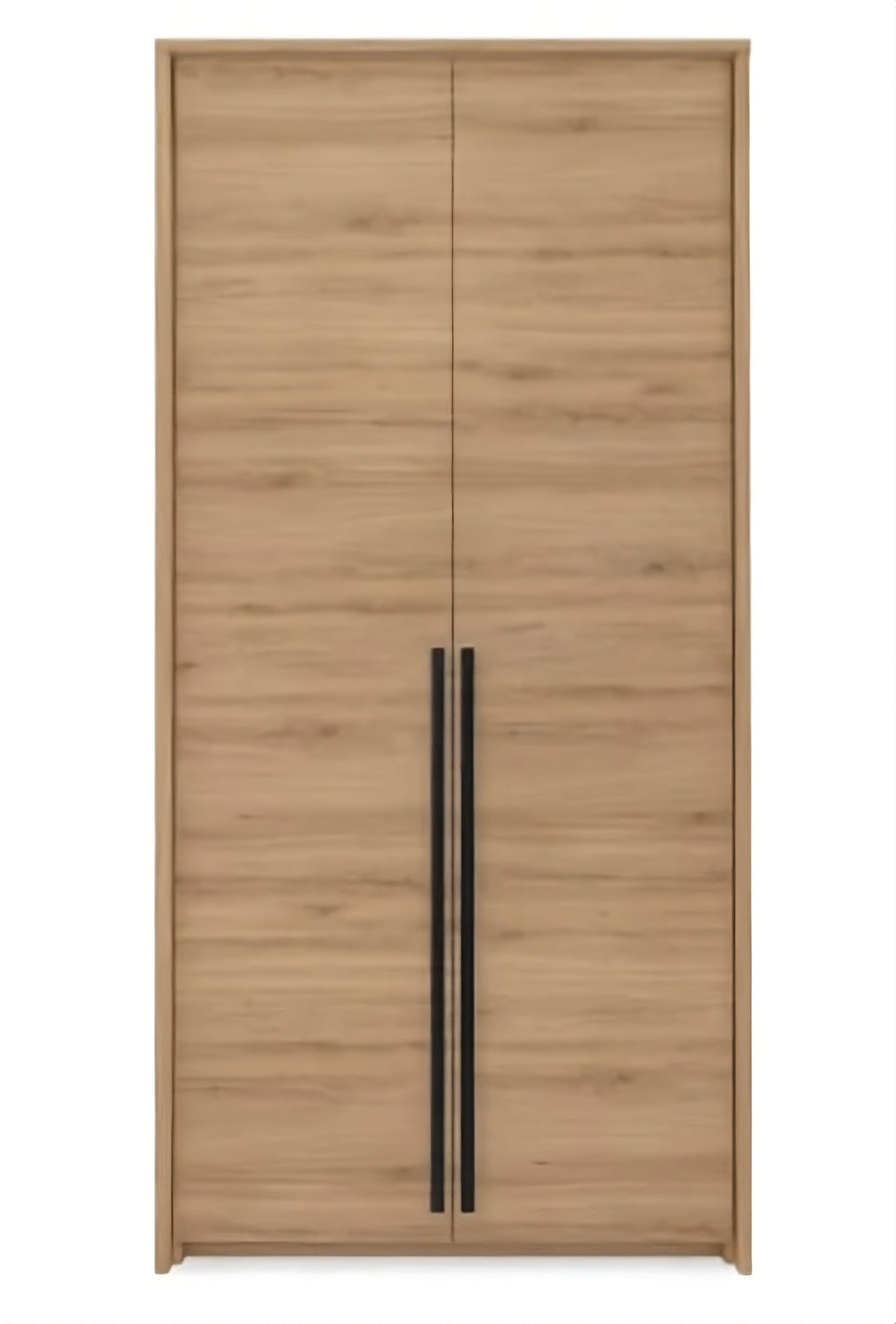 Genua 2-Door Wardrobe in Wild Oak - Rustic Texture Meets Contemporary Utility