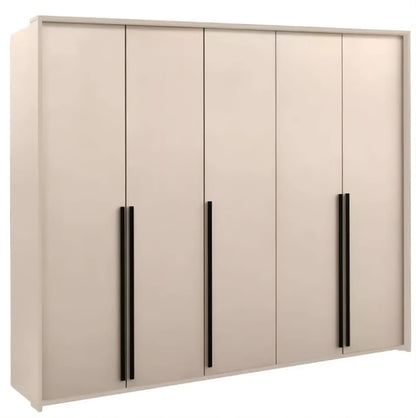 Genua 5-Door Wardrobe - 4 Colour Options 255cm Wide
