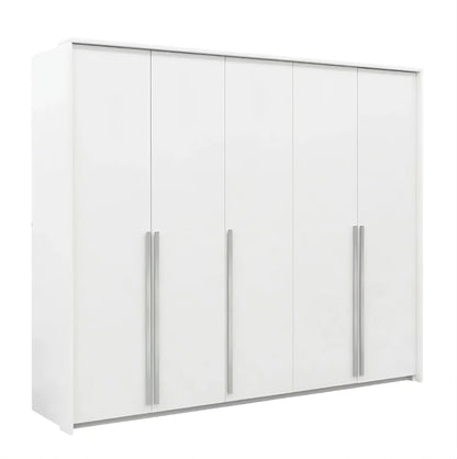 Genua 5-Door Wardrobe - 4 Colour Options 255cm Wide