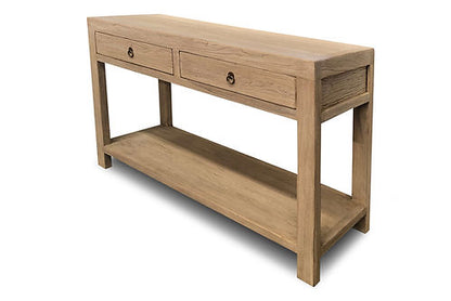 Gurney Console Medium. Solid Reclaimed Elm