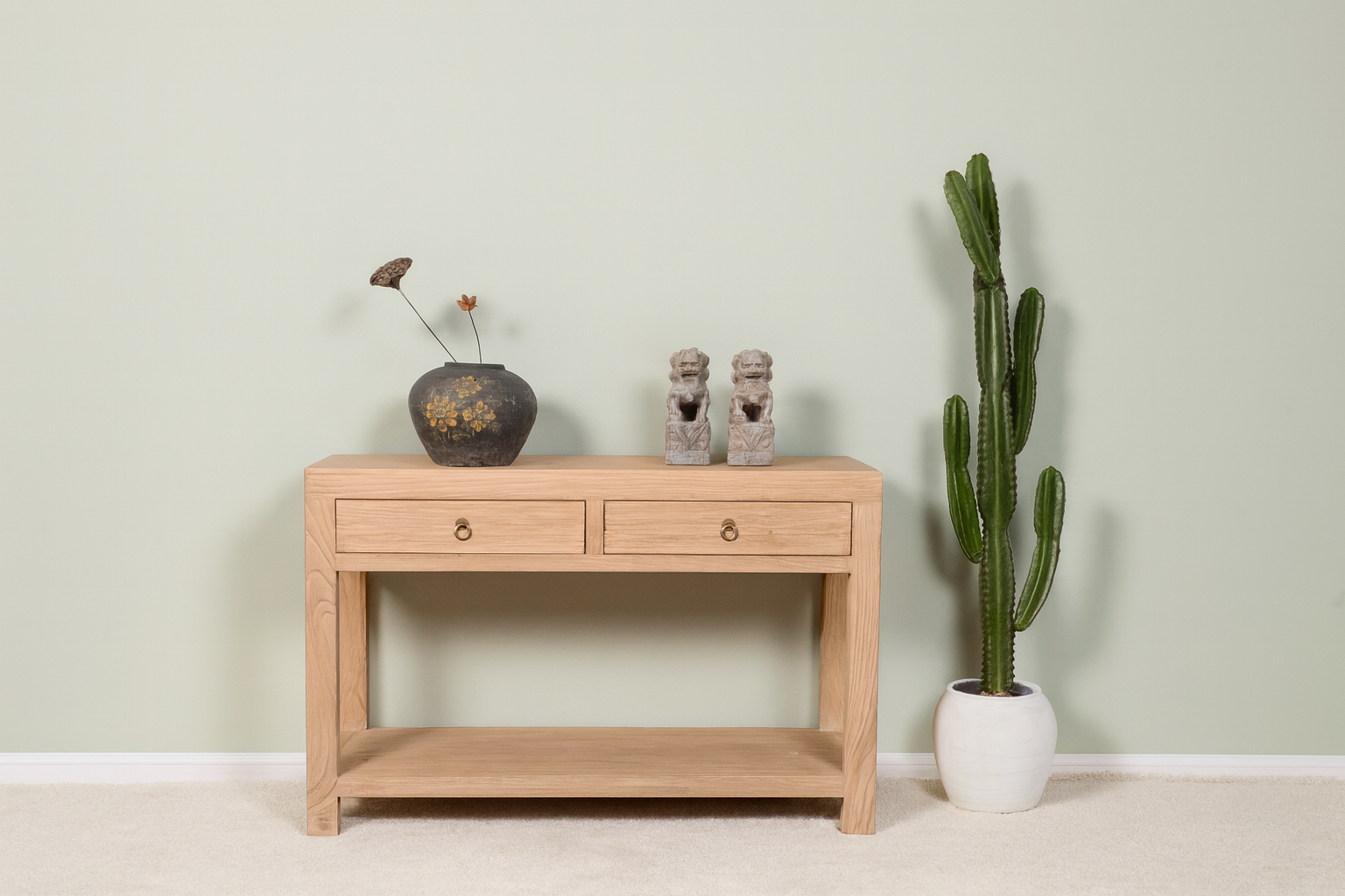 Gurney Console Medium. Solid Reclaimed Elm