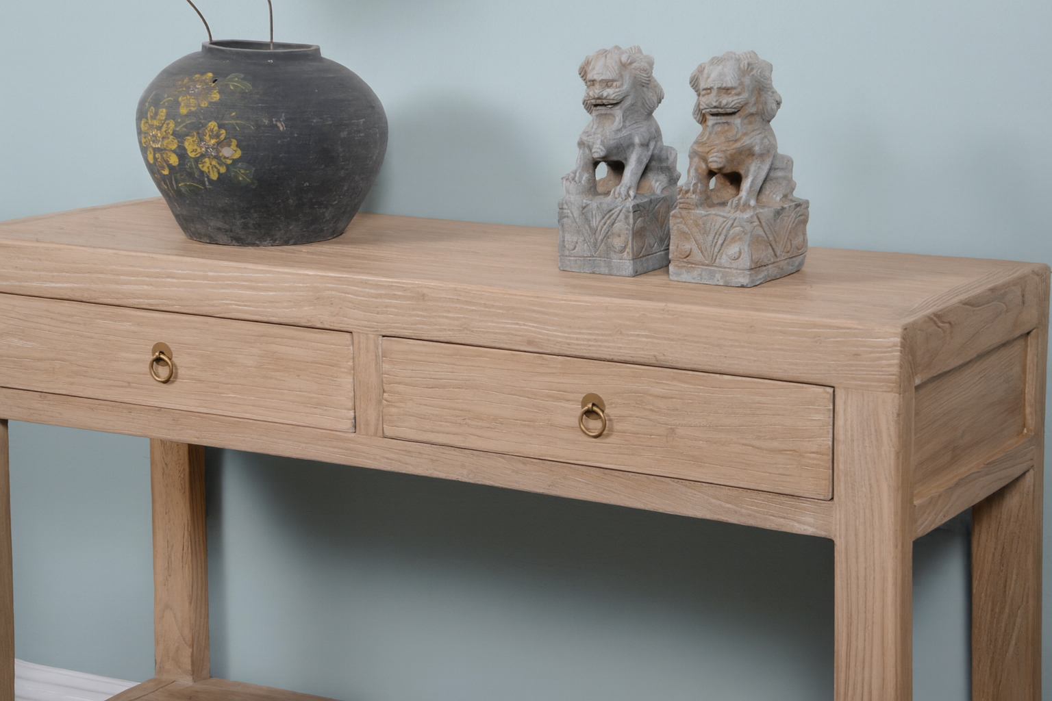 Gurney Console Medium. Solid Reclaimed Elm