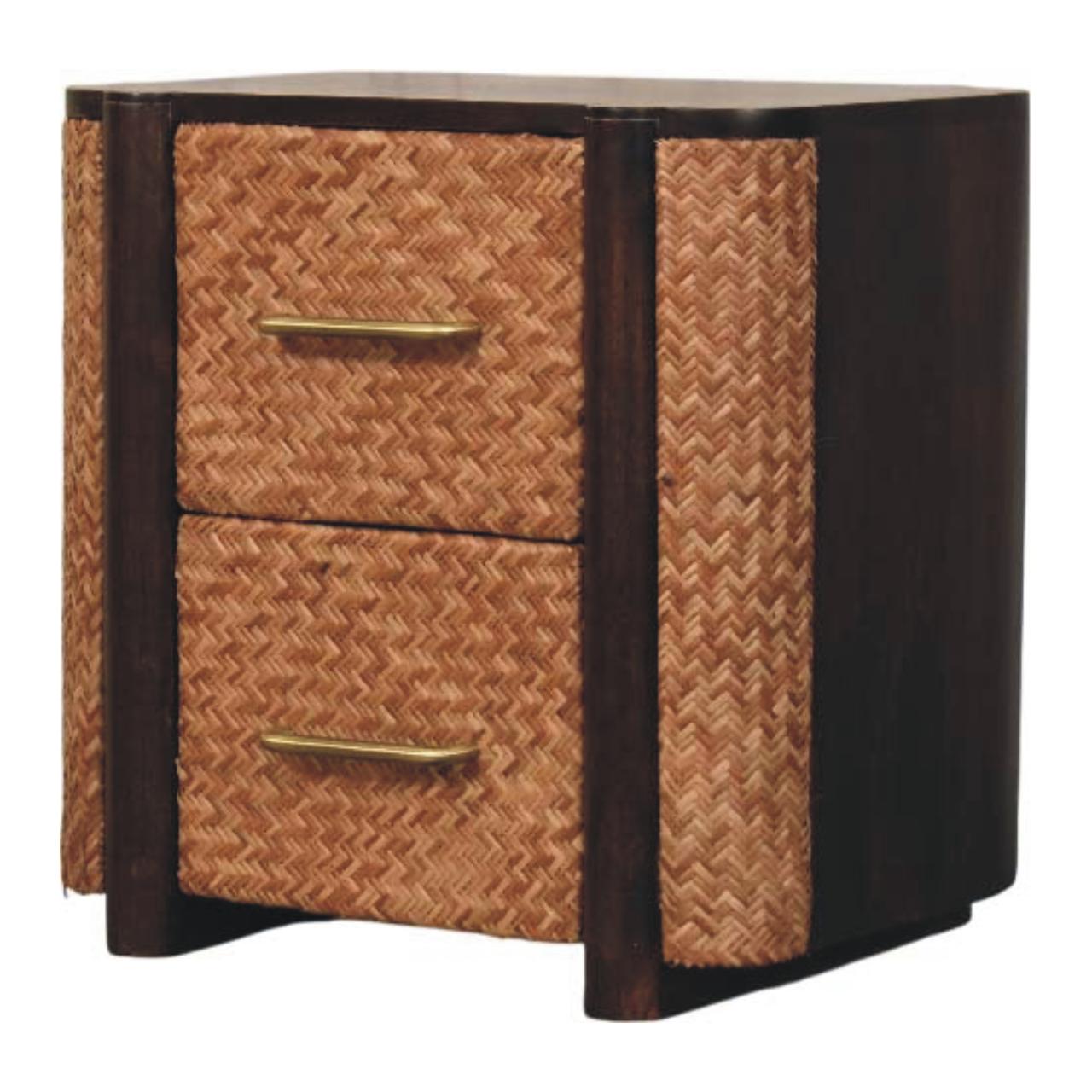 Havana Canefront Drawers. Solid Mango Wood