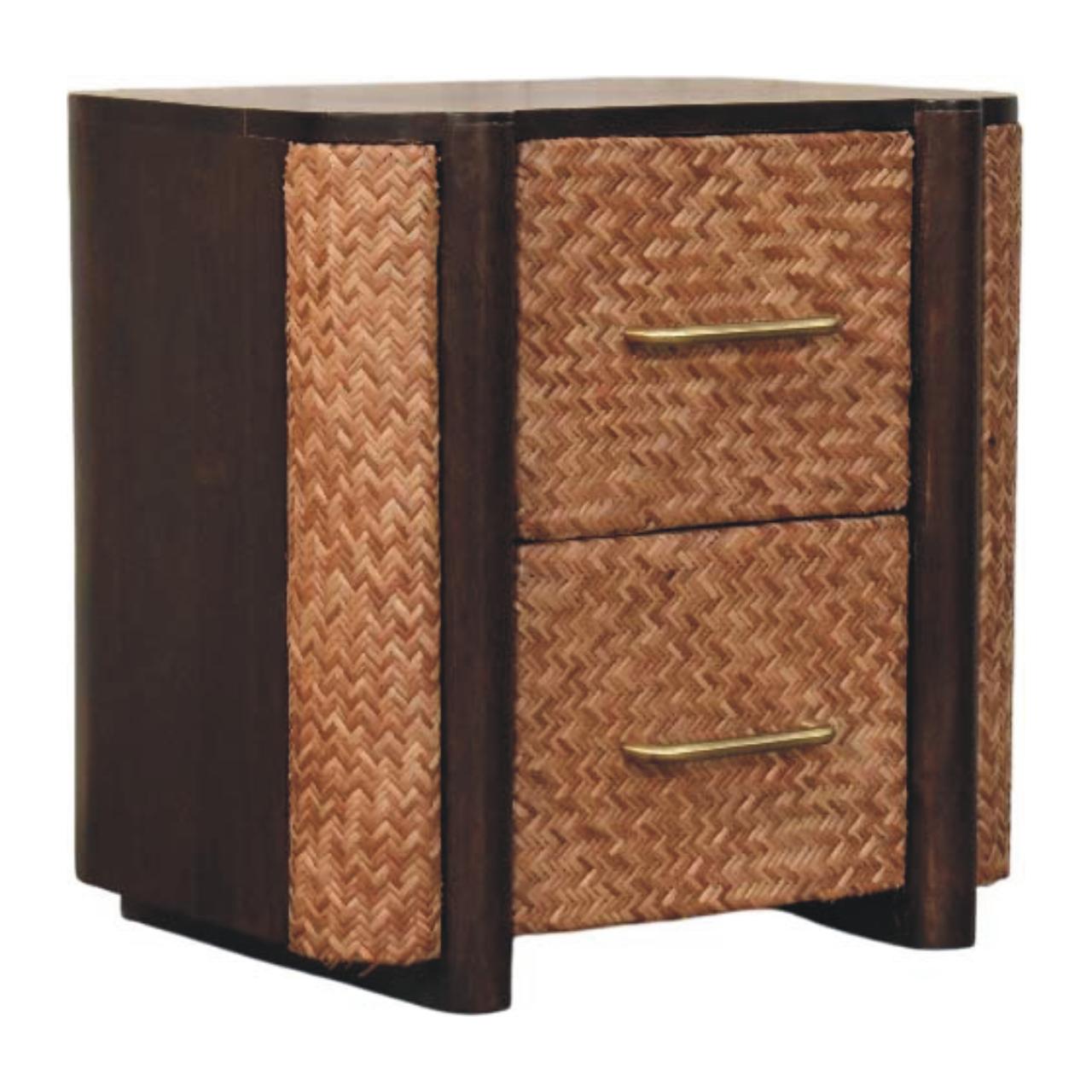 Havana Canefront Drawers. Solid Mango Wood