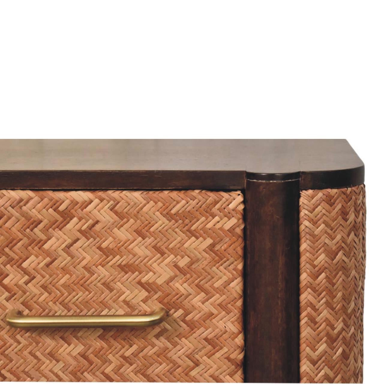 Havana Canefront Drawers. Solid Mango Wood