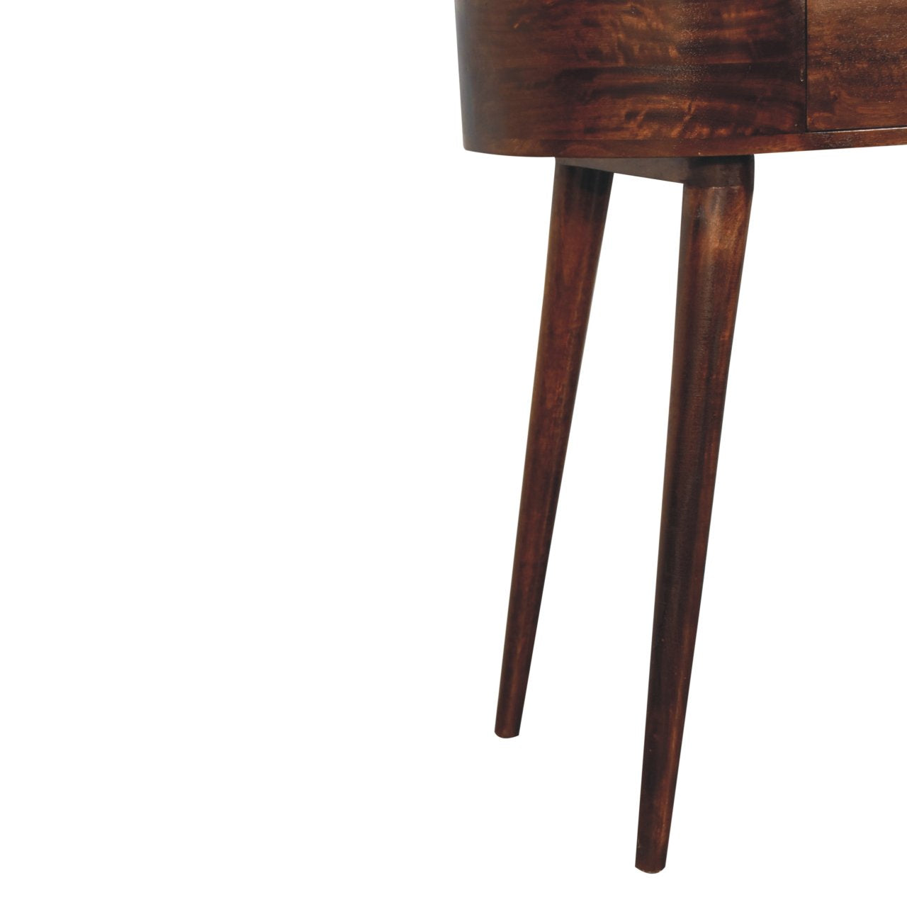 Honey Caramel Rounded Console Table. 100% Solid Mango Wood