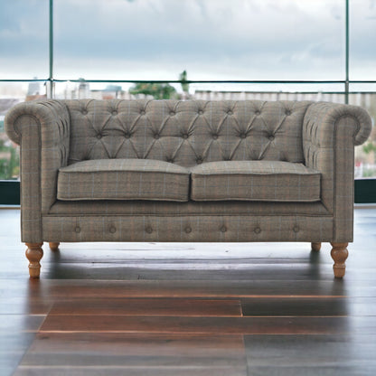 Multi Tweed Chesterfield 2 Seater Sofa