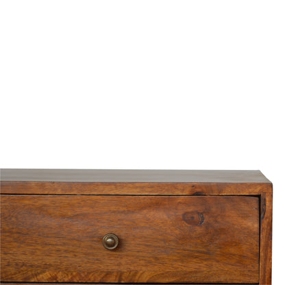 Carved Chestnut Sideboard 100% Solid Mango Wood