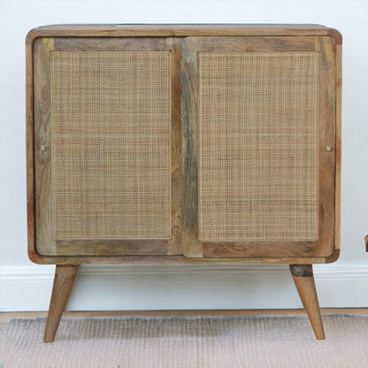 Close-knit Sliding Cabinet. Solid Mango Wood