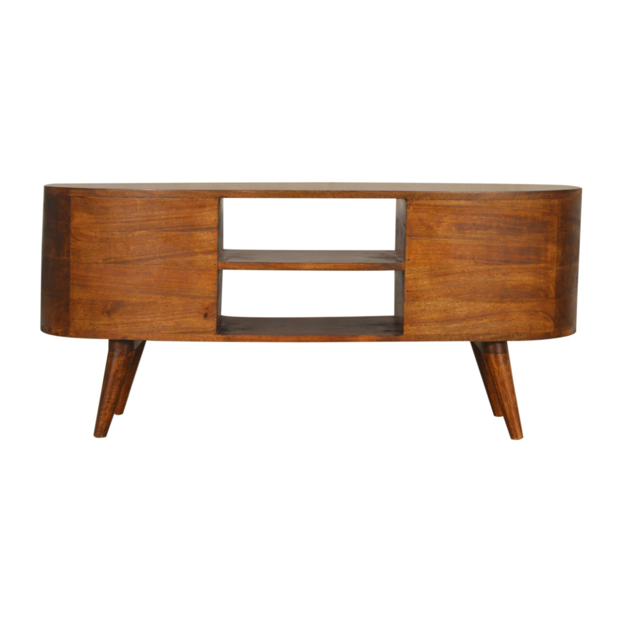 Chestnut Wave Entertainment Unit 100% Solid Mango Wood