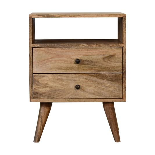 Classic Oak-ish Bedside 100% Solid Mango Wood