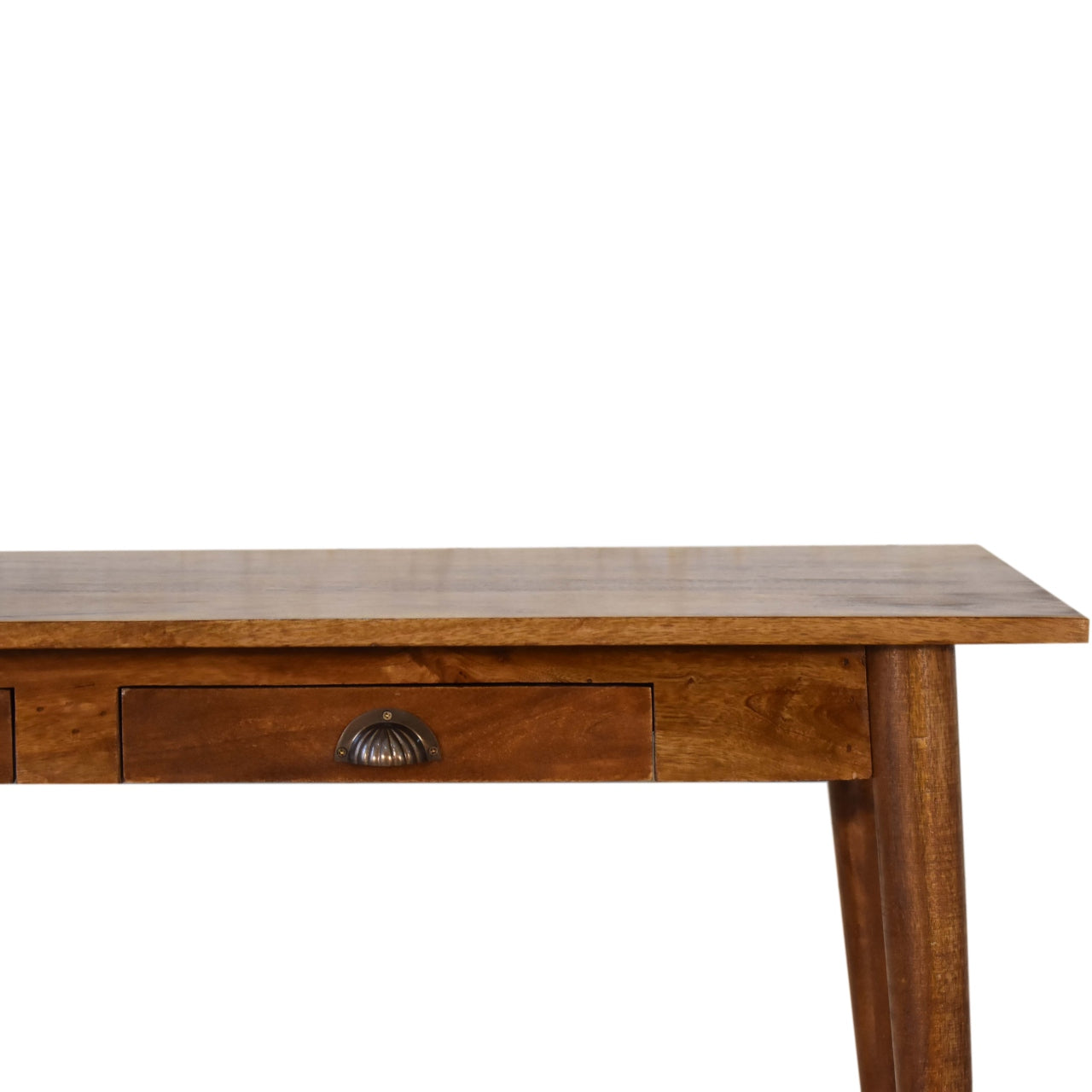 2 Drawer Chestnut Writing Desk 100% Solid Mango Wood