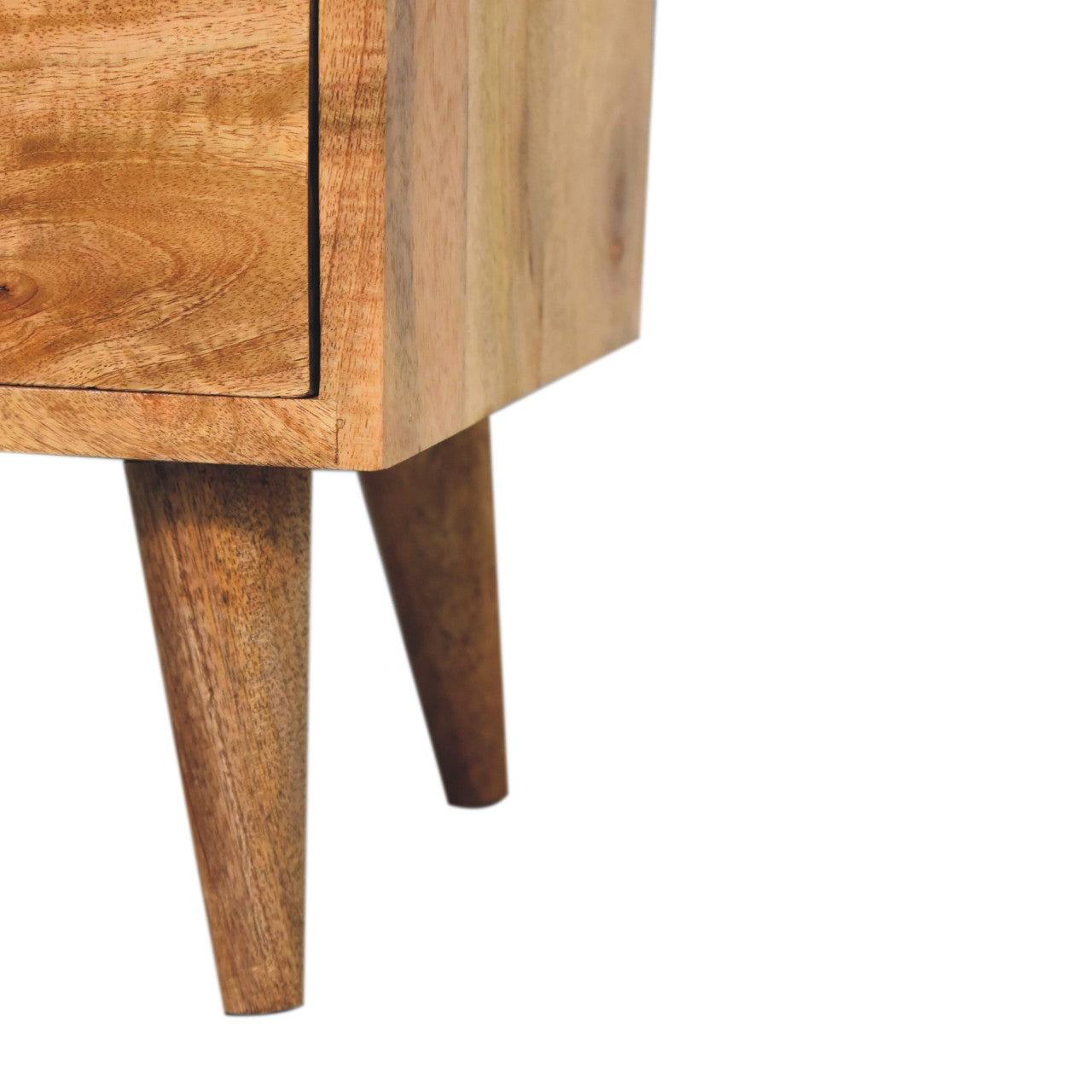 Mini Oak-ish Classic Open Bedside 100% Solid Mango Wood