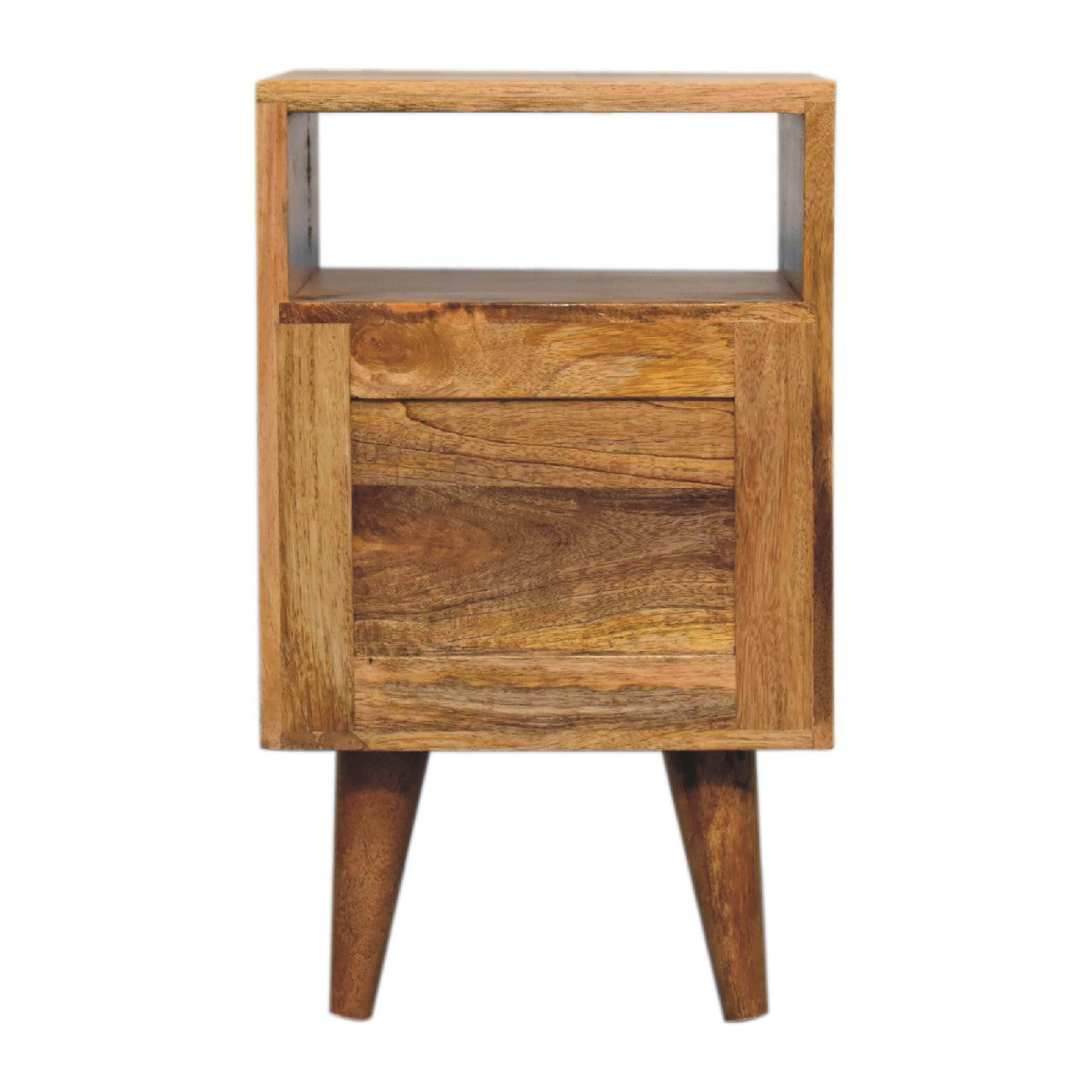 Mini Oak-ish Classic Open Bedside 100% Solid Mango Wood