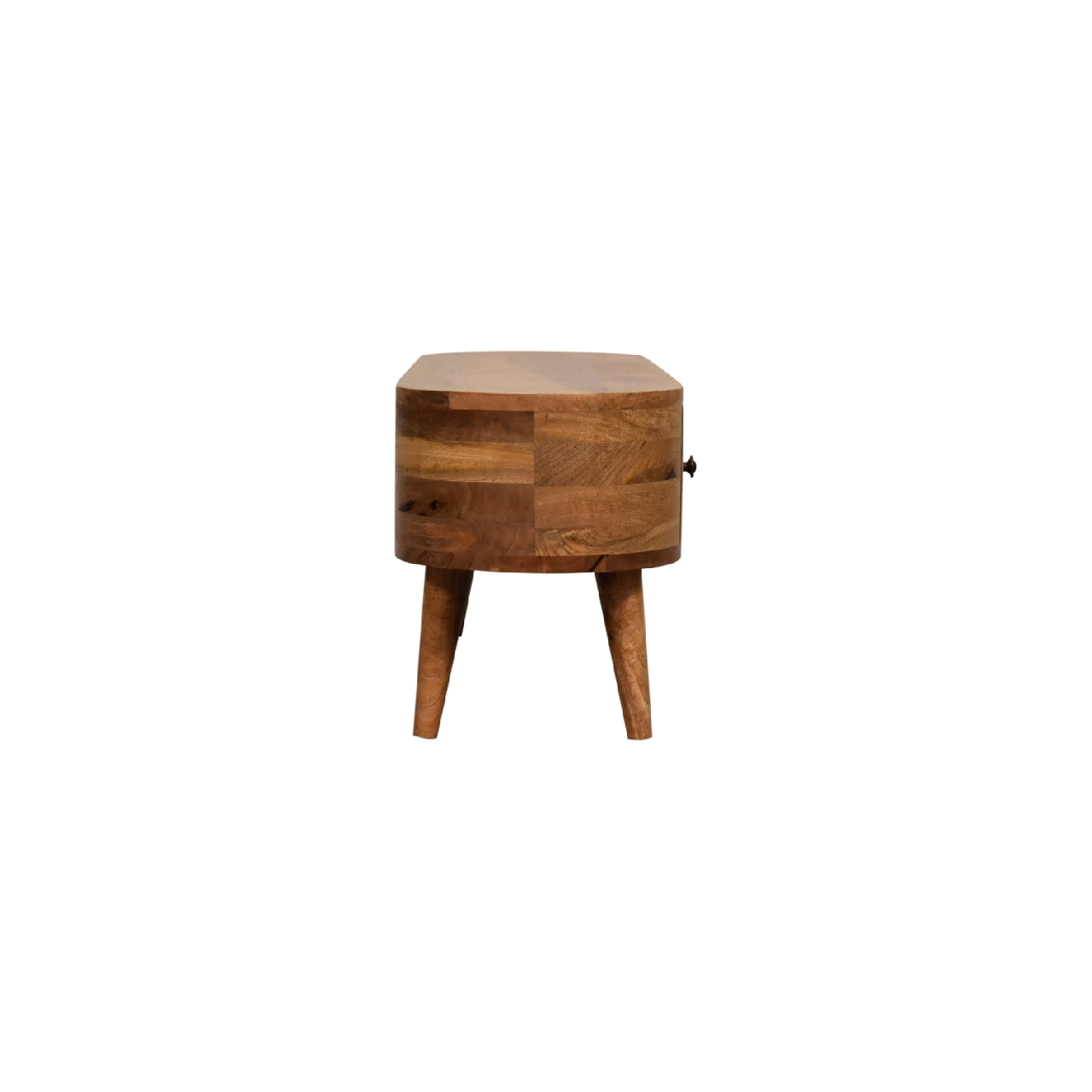 Mini Rounded Entertainment Unit 100% Solid Mango Wood