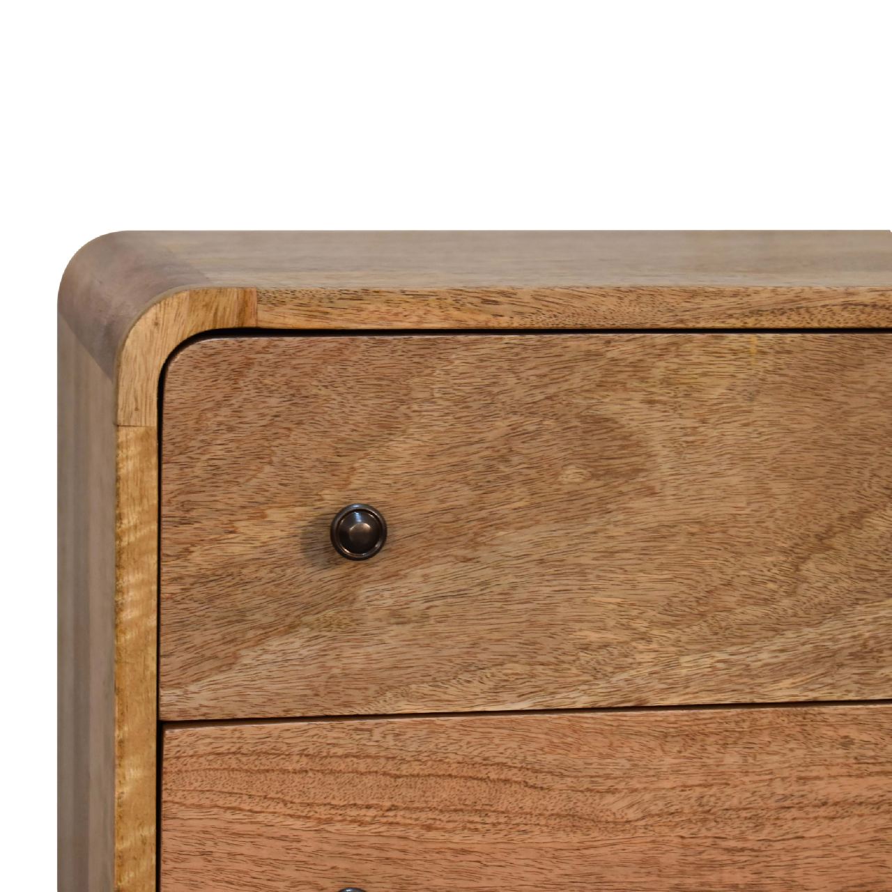 Mini Curved Oak-ish Chest 100% Solid Mango Wood