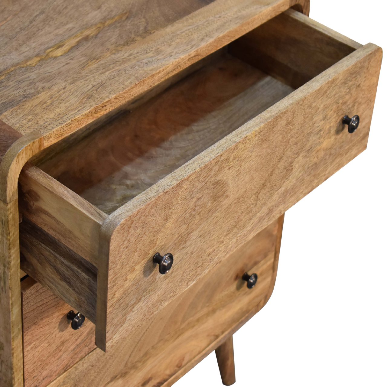 Mini Curved Oak-ish Chest 100% Solid Mango Wood